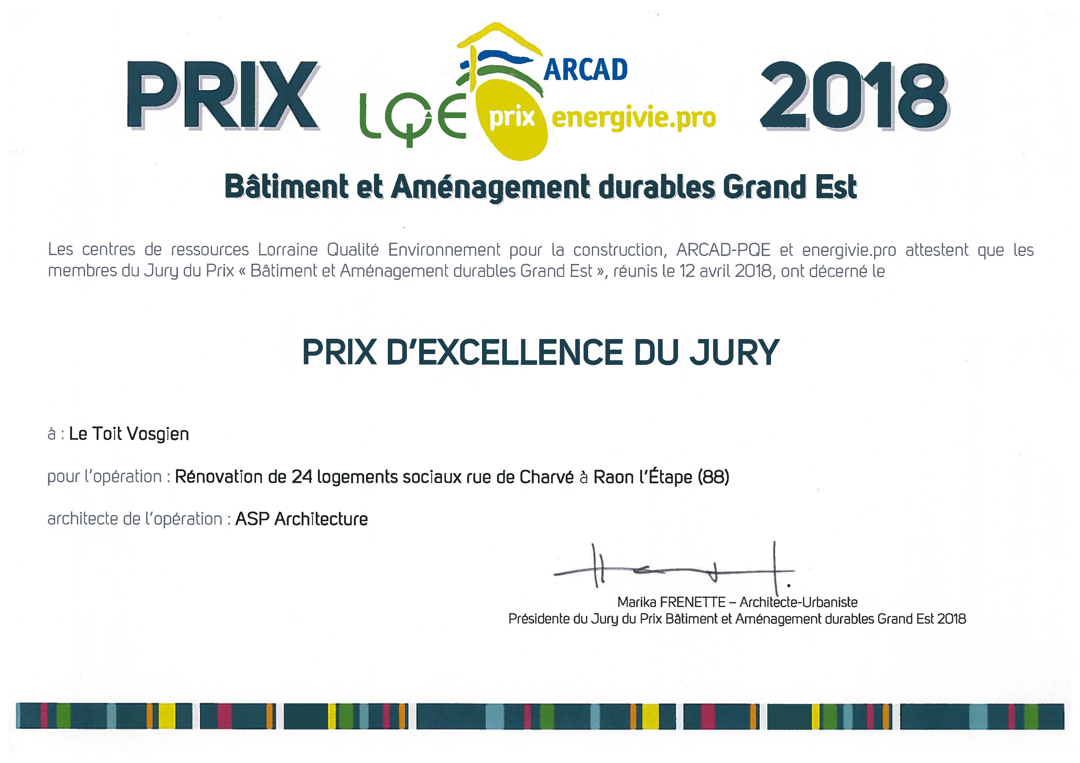 Prix d'Excellence LQE 2018 RAON L'ETAPE